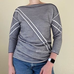 Lafayette 148 Two Tone Striped Pullover Small